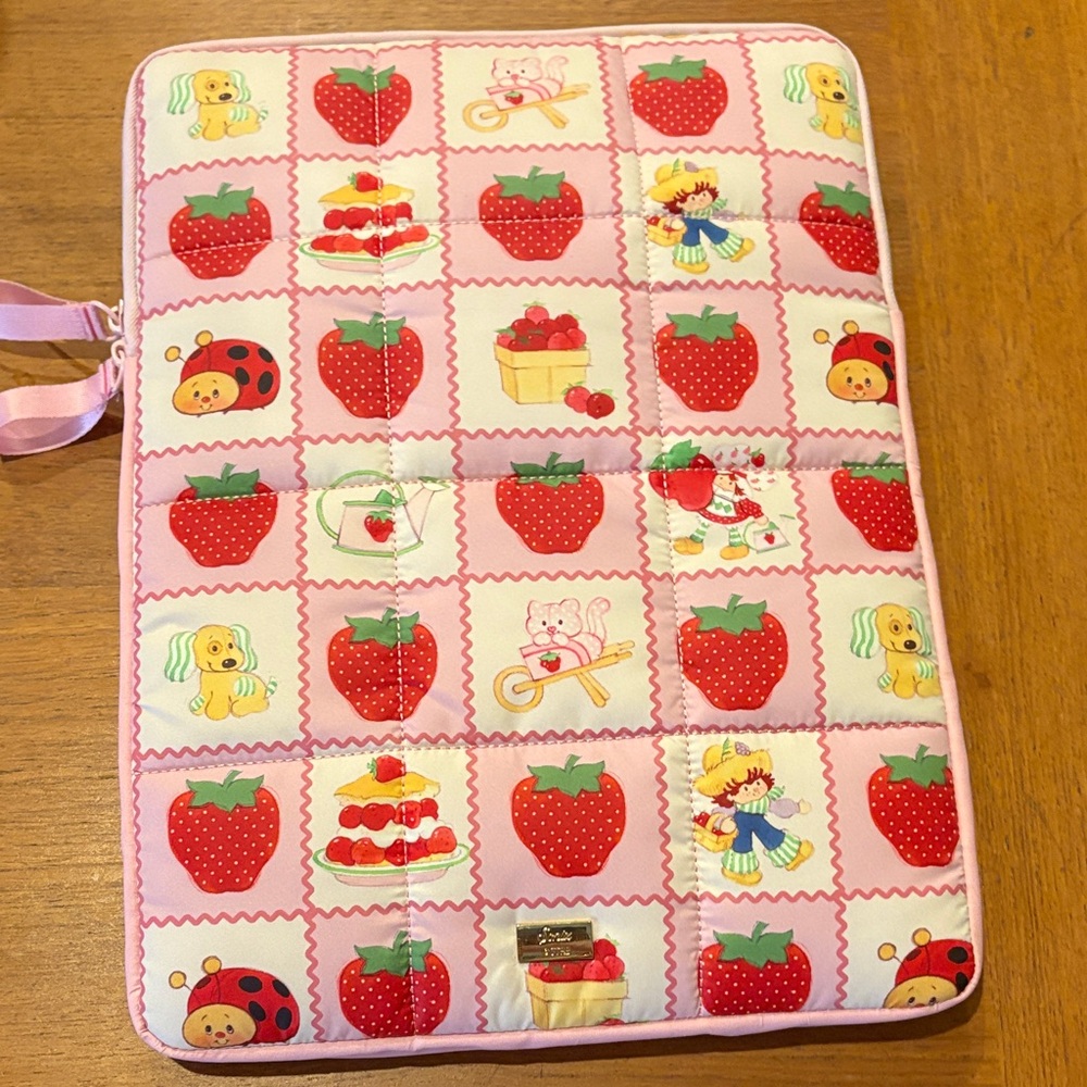 Sonix Pink Strawberry Patch Quilted Pouch